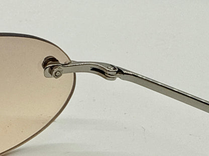 Gucci Gg1714|S 6Lb6P Rimless Oval Sunglasses 51-19-135 Deadstock Y2K Vintage