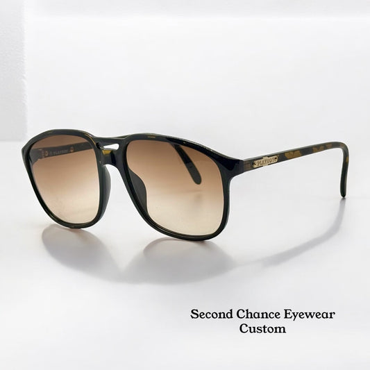 Vintage DEADSTOCK Playboy 4668 21 Sunglasses-w/New Custom Tobacco Gradient Berko’s Designs Lenses