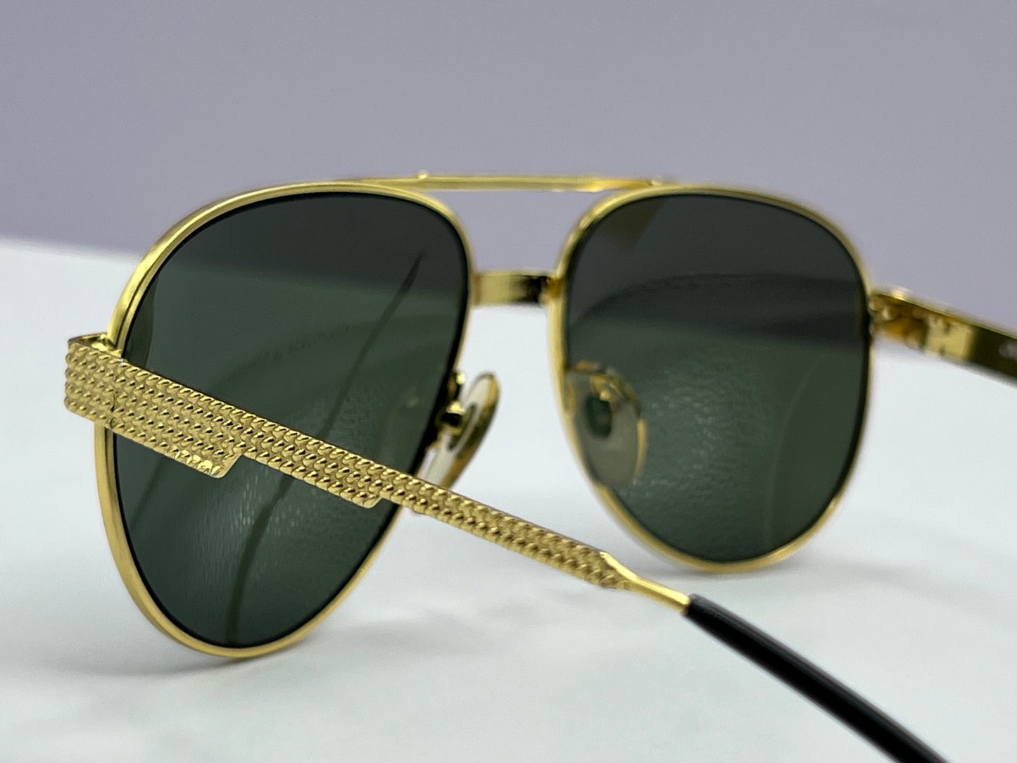 HILTON LONDON Sunglasses Mod. CLUB 3 - Col.2 54mm Gold Plated Frame-Authentic