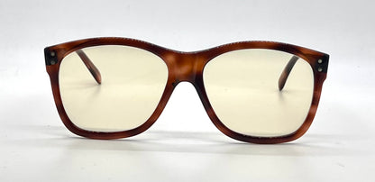 American Optical Vintage Tortoise Square Sunglasses-New Custom Yellow Lenses