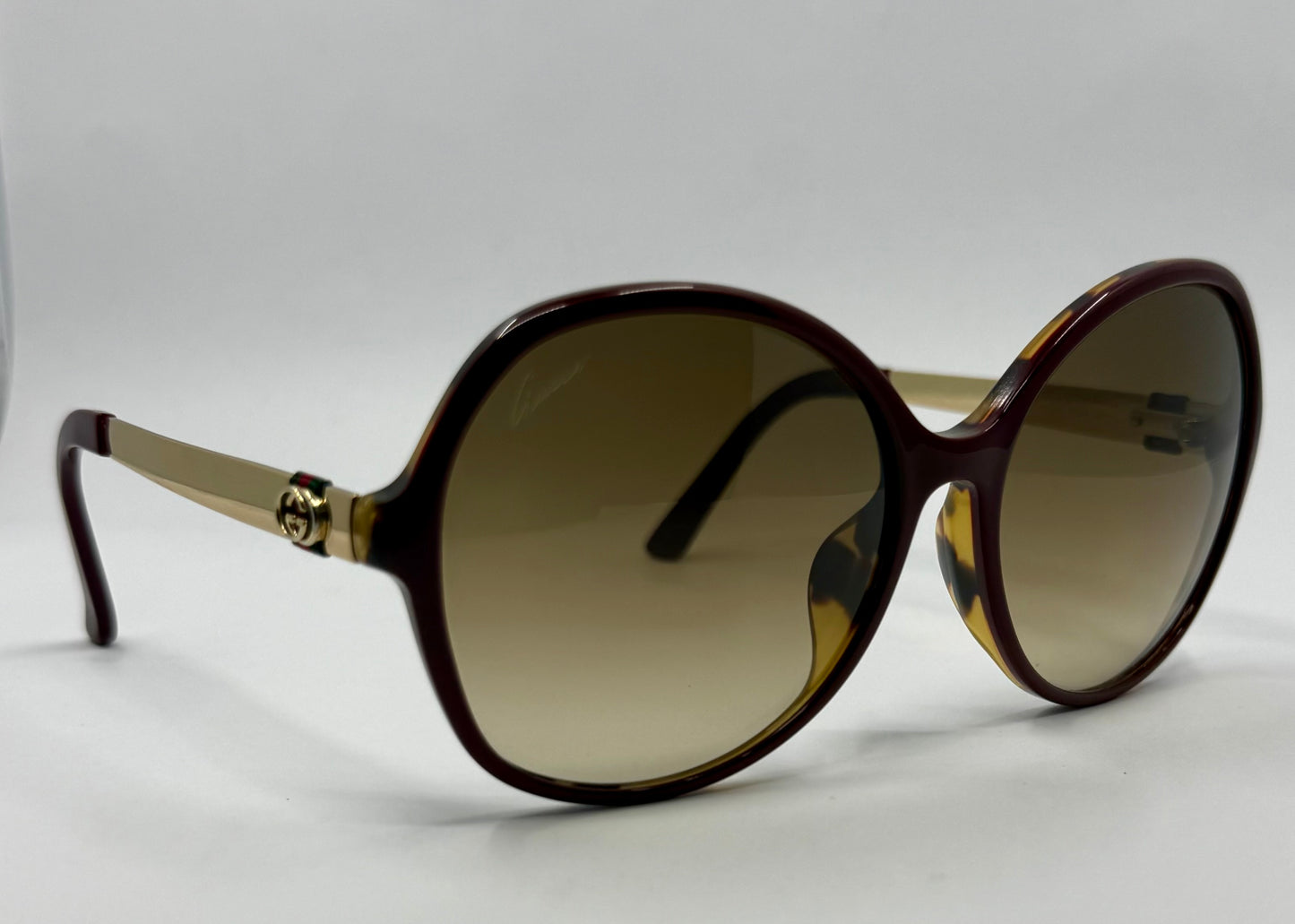 Gucci GG3796/F/S LV5CC Oversized Butterfly Sunglasses Gold Brown Authentic