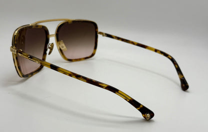 Brand New Philippe V No. 9 Sunglasses-Tortoise & Gold 63mm Frame-Handmade in Japan