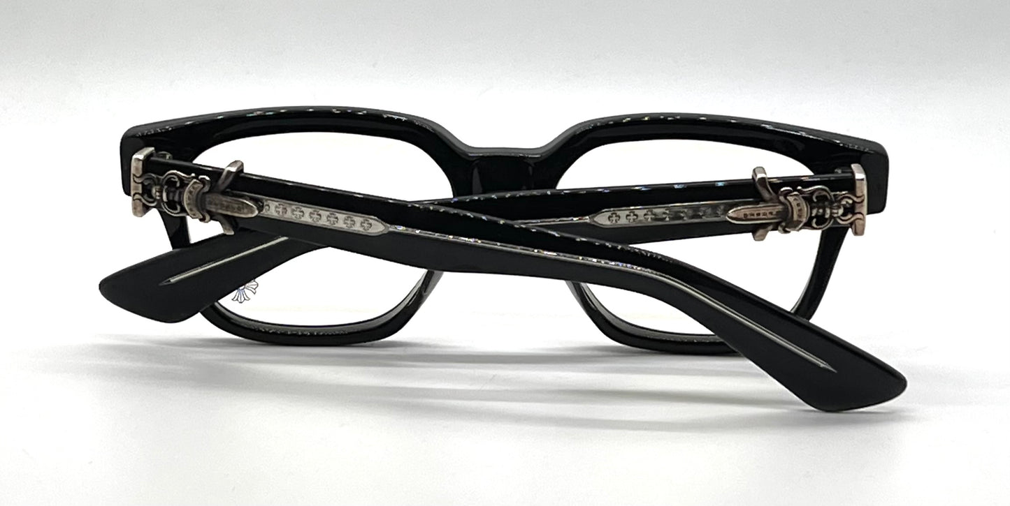 Chrome Hearts Vagillionaire II BK Black Optical Eyeglasses-Unworn-Full Kit-Japan