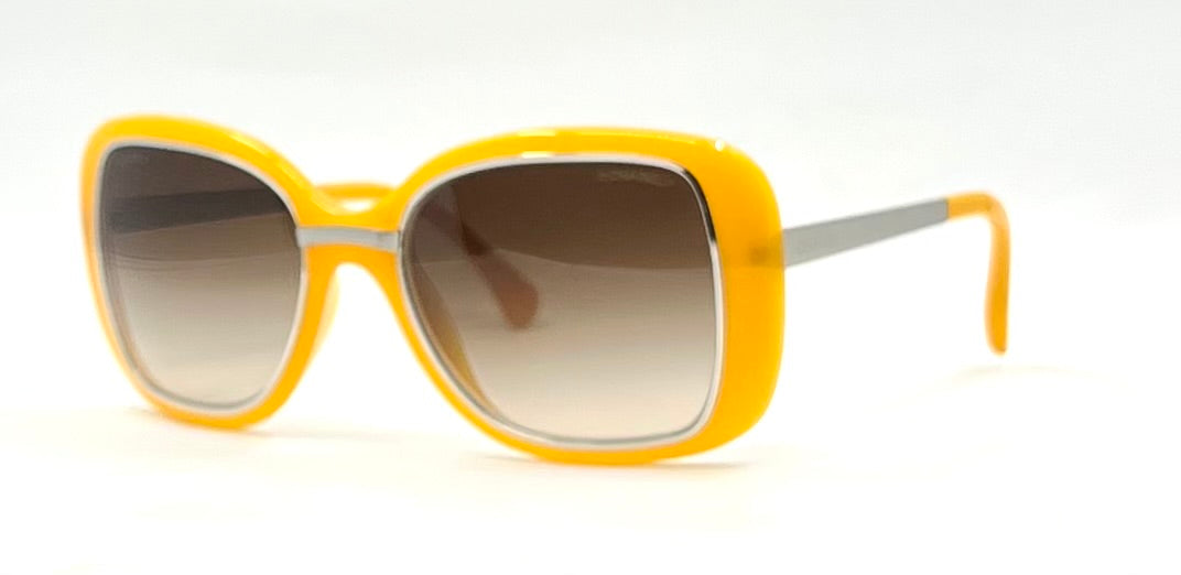 Chanel 6044-T 1435/S5 Yellow Oversized Sunglasses-Unworn-Full Kit-55mm