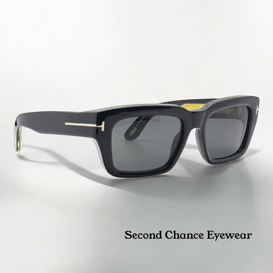 TOM FORD ICON COLLECTION TF1203 01A Sunglasses-ZEISS Lenses-Full Kit-New