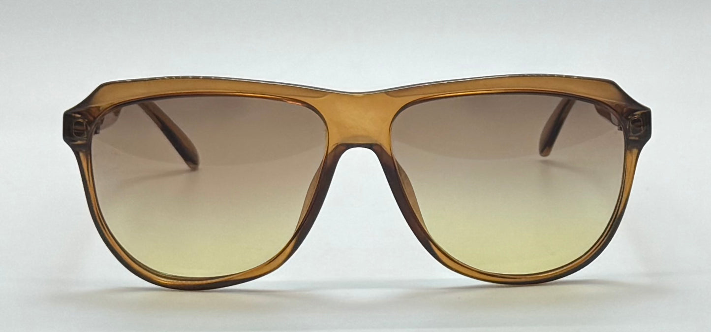 Vintage Playboy 4655 10-Deadstock Austrian Aviators with Custom Berko’s Designs Gradient Brown to Persimmon Lenses