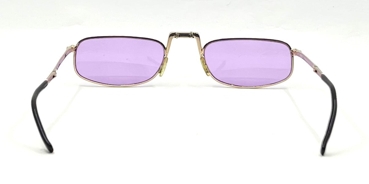 Christian Dior 2172 Monsieur Folding Gold 52-22 Purple Lenses