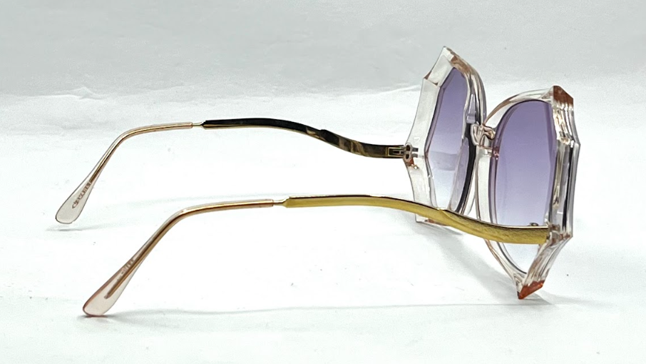 Cabaret Geometric Oversized Vintage Sunglasses Crystal Pink Gradient Hong Kong