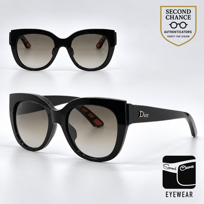 Christian Dior DiorDecale1 BQAHA Dark Brown Cat-Eye Sunglasses-Brown Gradient Lenses-Unworn