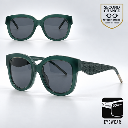 Christian Dior VeryDior1N CJHBN Square Opal Green Sunglasses-Dark Grey Lenses-Unworn