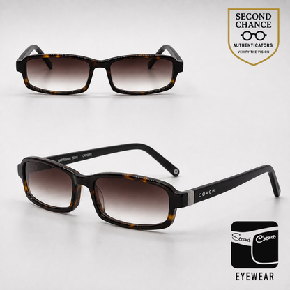 Coach Harrison 501 Tortoise Narrow Rectangular Vintage Sunglasses-Unworn