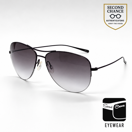 Oliver Peoples Commodore Aviator Sunglasses Grey Gradient Made in Japan