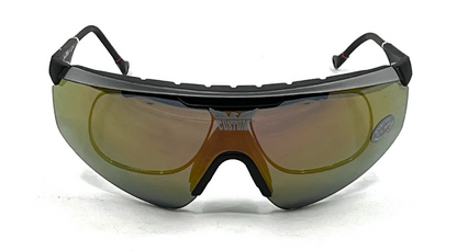 Vintage FOVS Italy Custom Shield Sunglasses NOS Sports Glasses w/ Box