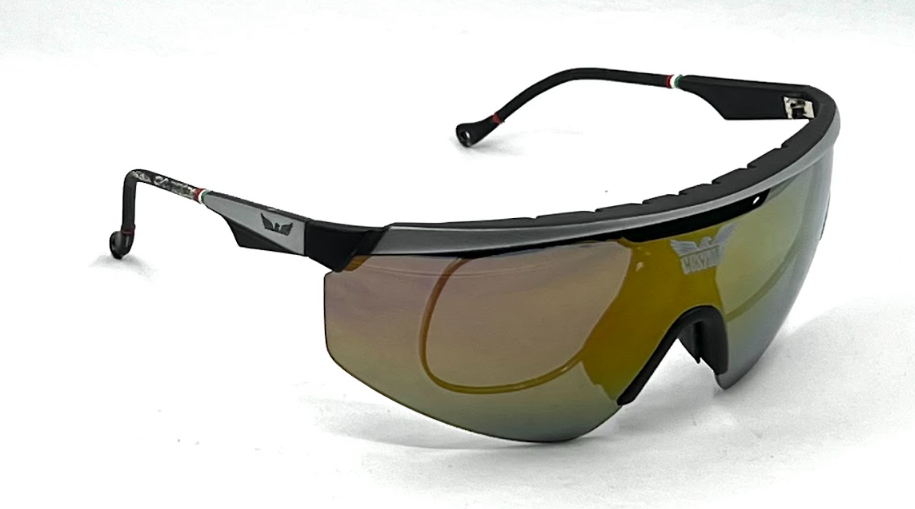 Vintage FOVS Italy Custom Shield Sunglasses NOS Sports Glasses w/ Box