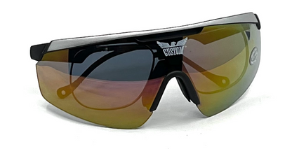 Vintage FOVS Italy Custom Shield Sunglasses NOS Sports Glasses w/ Box