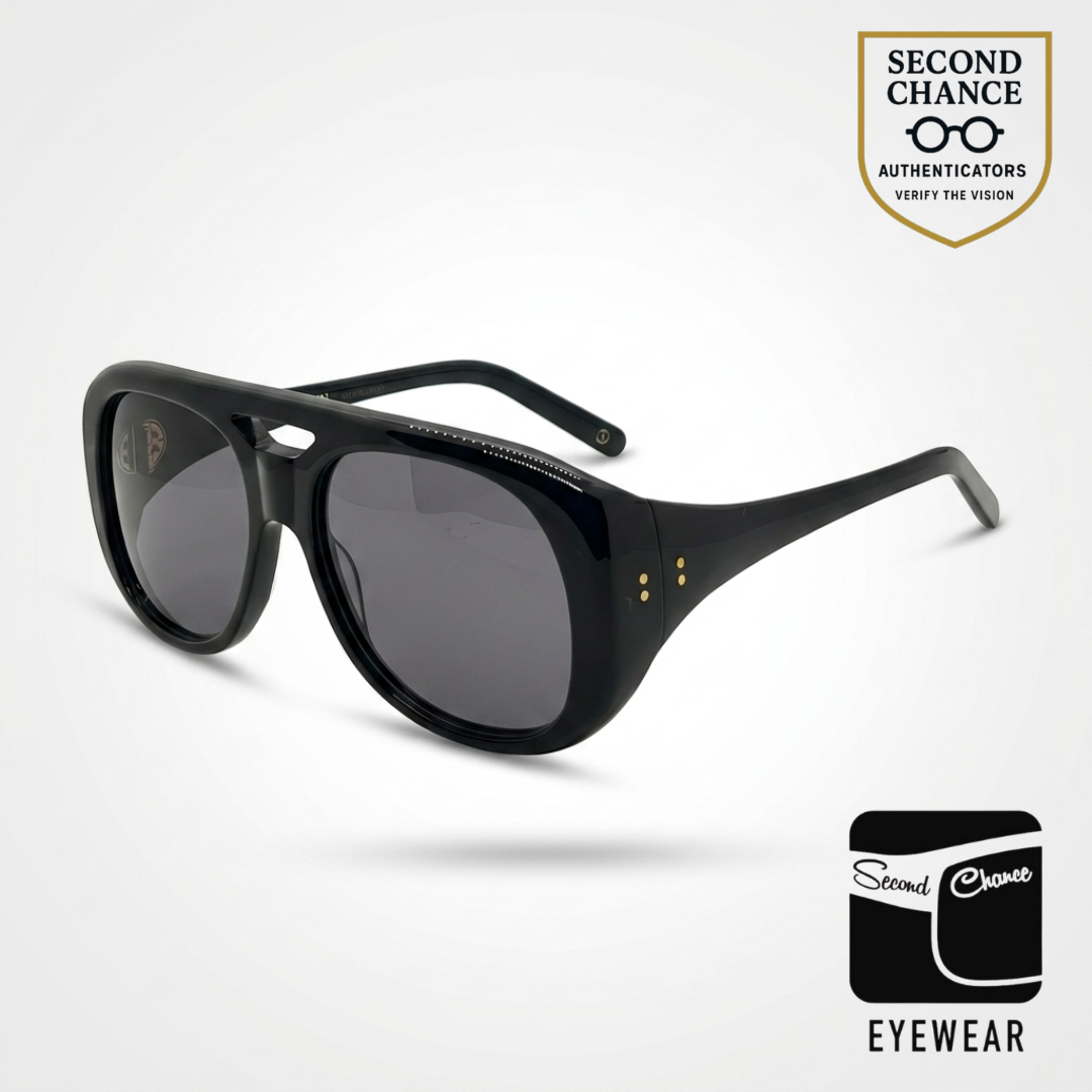 Cynthia Benjamin Jorgie Black Sunglasses Grey Lens Japan