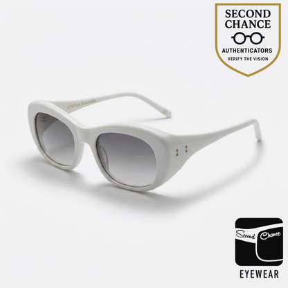 Cynthia Benjamin LEE White Handmade Vintage Sunglasses