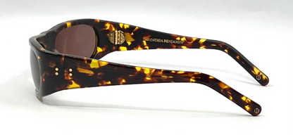 Cynthia Benjamin Ethan Tor Tortoise Vintage Sunglasses 60-19-135 Made in Japan