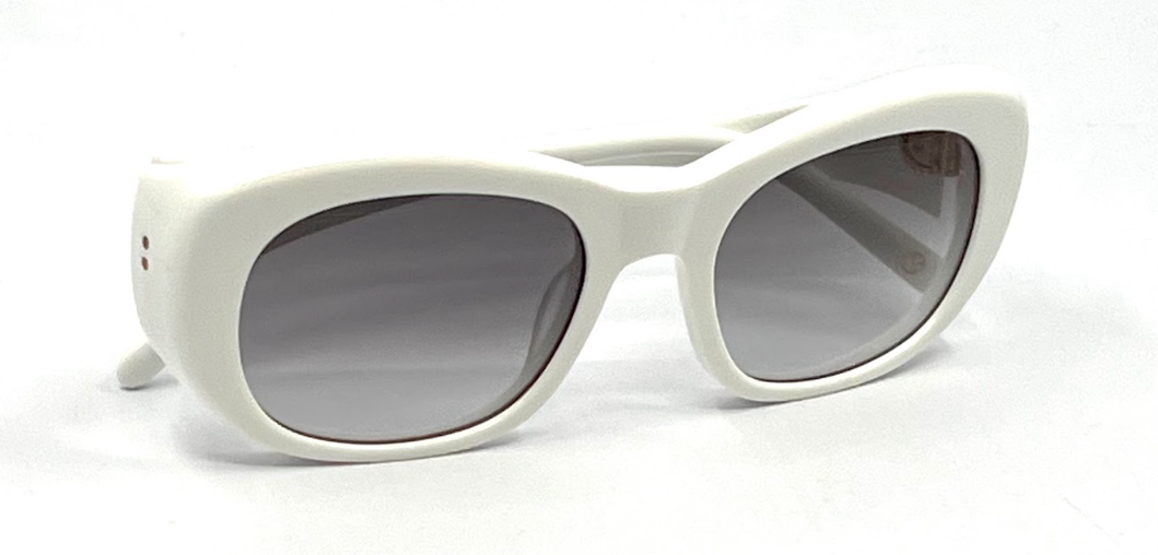 Cynthia Benjamin LEE White Handmade Vintage Sunglasses