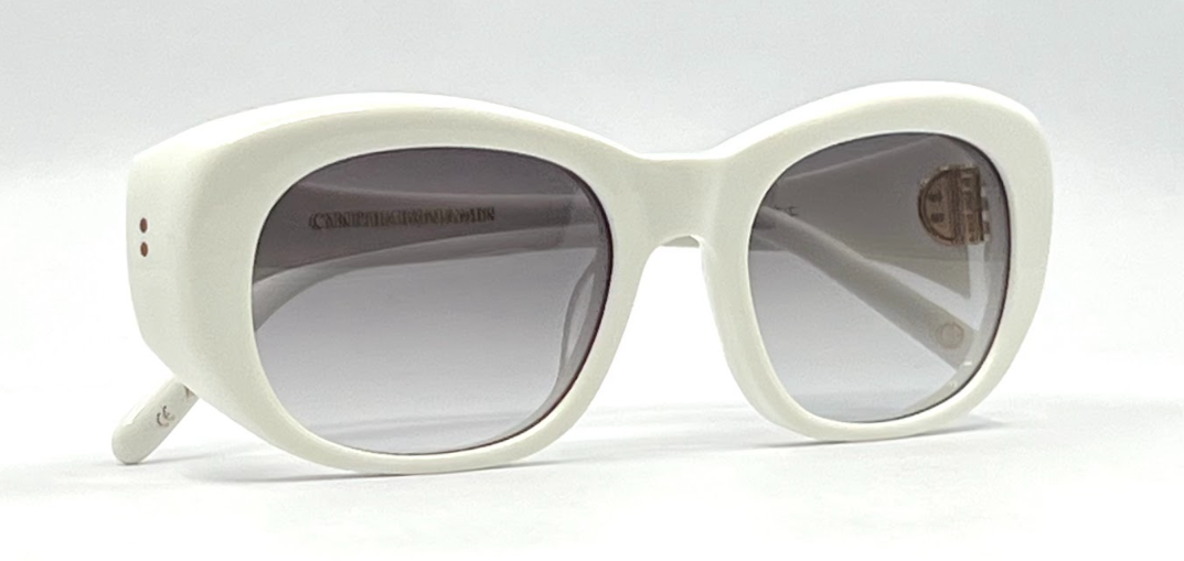Cynthia Benjamin LEE White Handmade Vintage Sunglasses