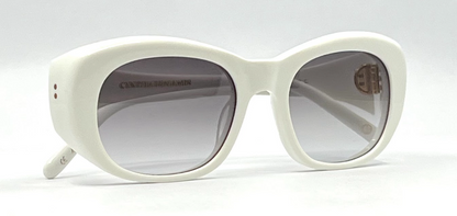 Cynthia Benjamin LEE White Handmade Vintage Sunglasses
