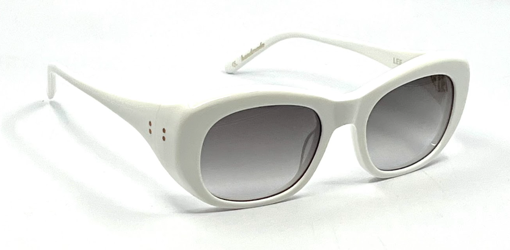 Cynthia Benjamin LEE White Handmade Vintage Sunglasses
