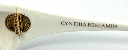 Cynthia Benjamin LEE White Handmade Vintage Sunglasses