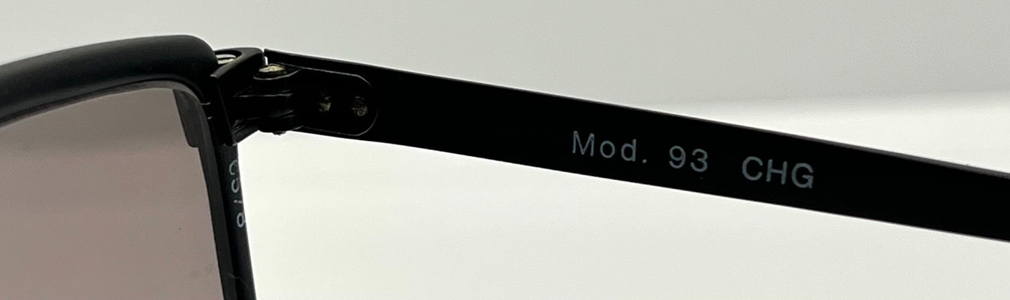 Mod. 93 CHG Shield Sunglasses w/New Grey/Purple Custom Gradient Lenses-Deadstock