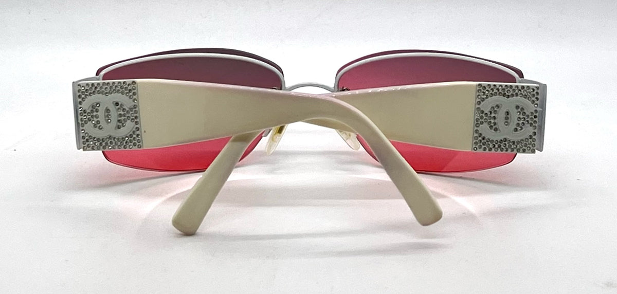 Chanel 4117-B Y2K Deadstock/Unworn Crystal CC Sunglasses-New Custom Gradient Lenses