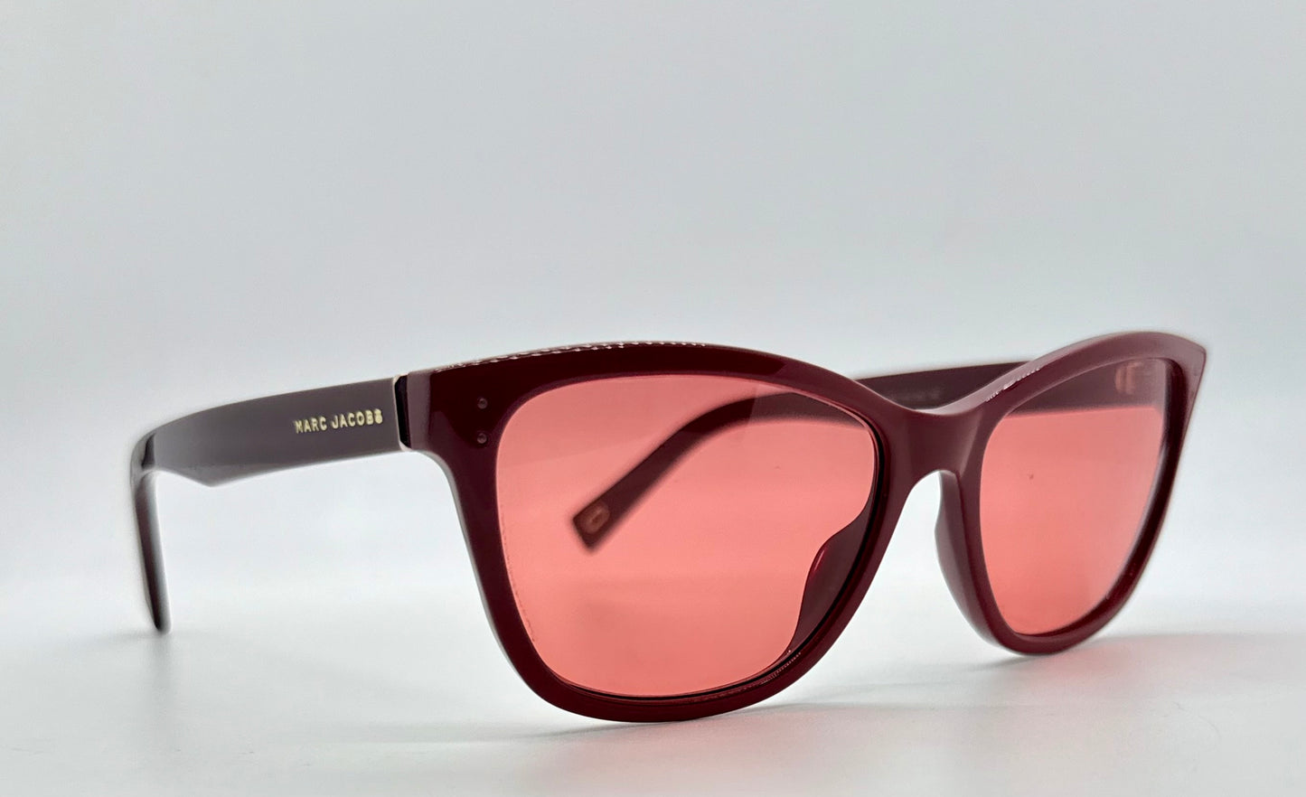 Marc Jacobs MARC 123 OXU Cat Eye Sunglasses w/New Solid Pink/Red Custom Lenses-New/Unworn