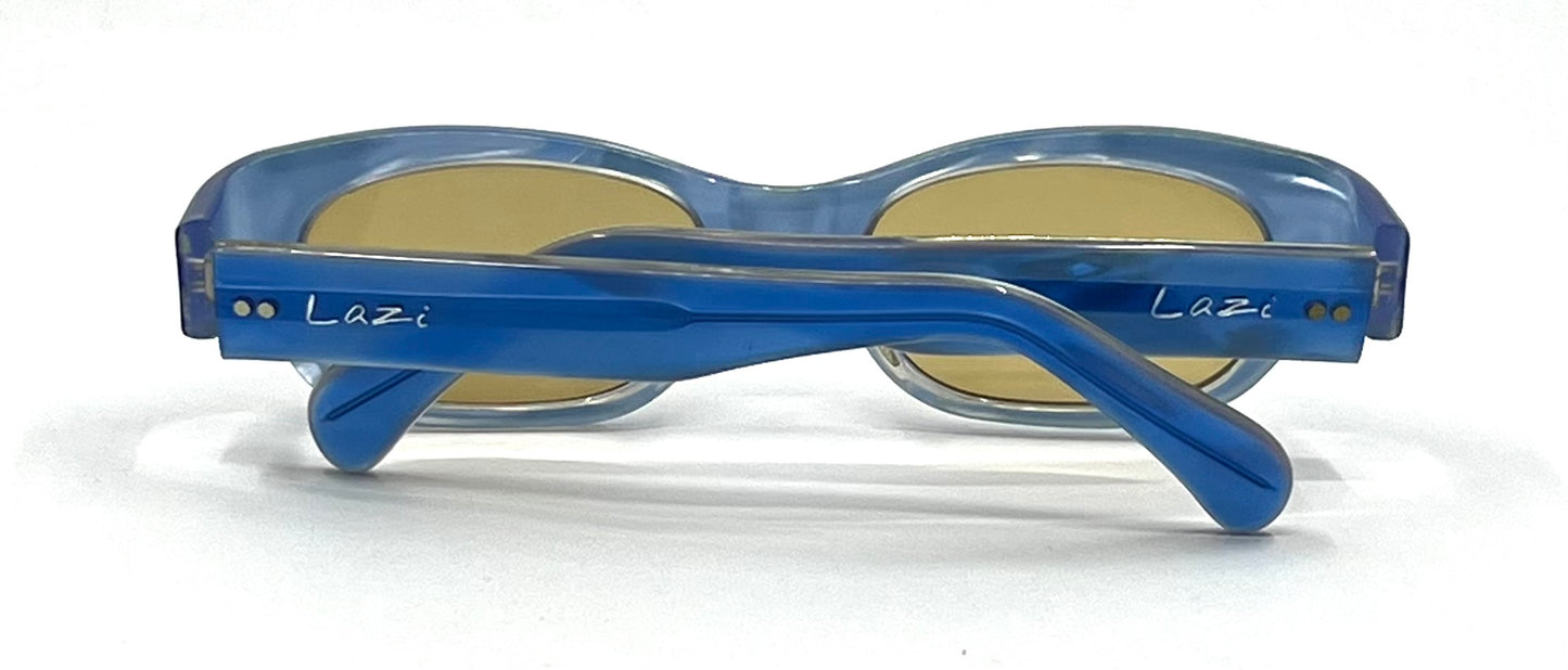 Lazi Italy Ice Blue Y2K Vintage Sunglasses-Unworn/Deadstock-Made In Italy