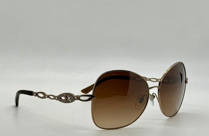 BVLGARI 6025-B Sunglasses-Crystal Temple-Brown Gradient Lenses-Unworn-Italy-60mm