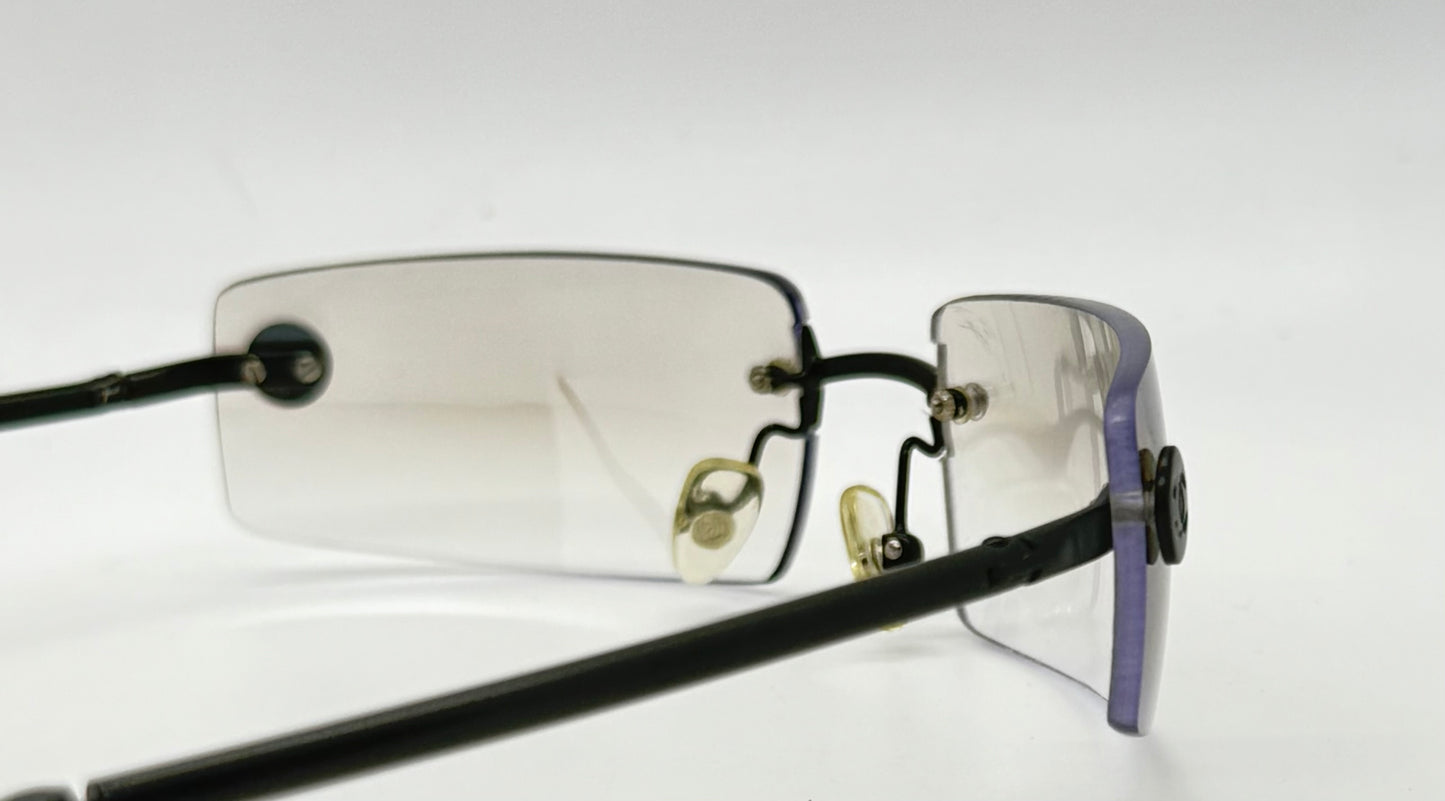 Chanel 4047 C.170/8G Y2K Vintage Sunglasses-Unworn All Original-Rimless-62mm