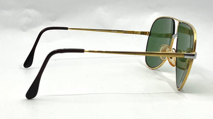 HEAD 77 F020-Vintage Aviator Sunglasses-Green Lenses-Italy-60mm-Unworn
