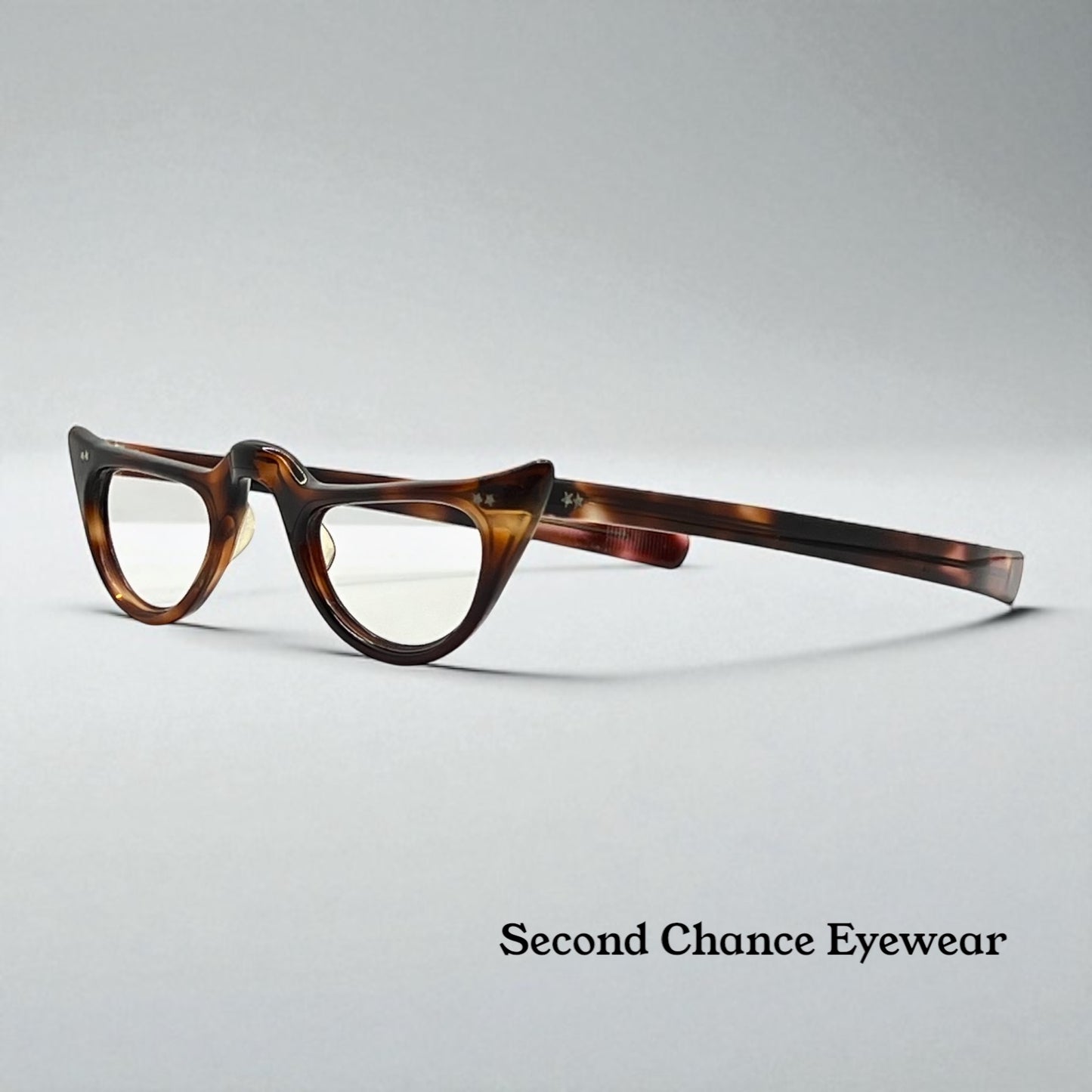 Vintage Cat Eye Eyeglasses Tortoiseshell Acetate – Refurbished USA 6½