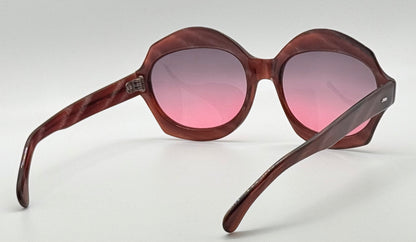 Vintage MELITA Diana Sunglasses-FRAME FRANCE-Custom Grey/Rose Gradient Berko’s Designs Lenses