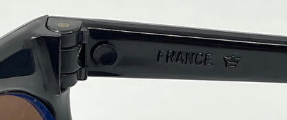 Vuarnet Pouilloux 4002 Vintage Sunglasses Black Brown Lenses-Made in France