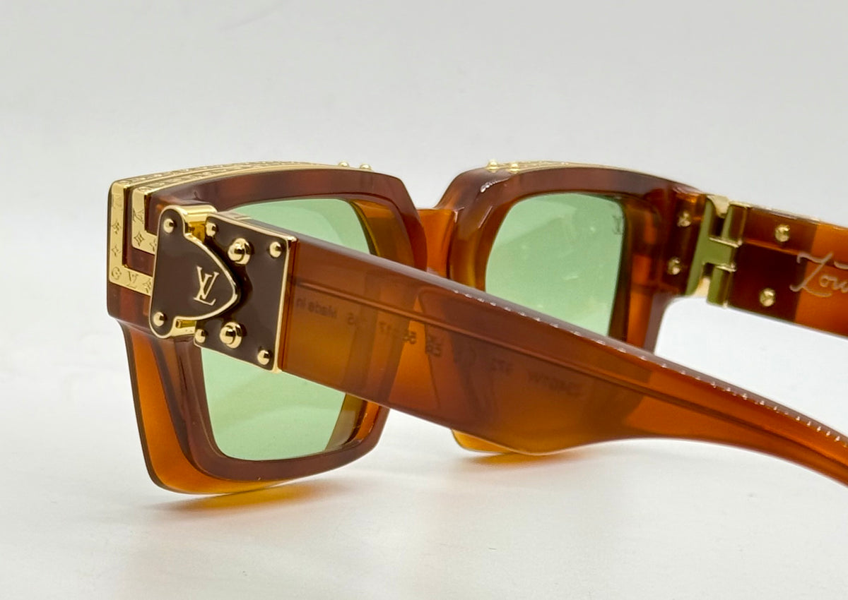 Louis Vuitton 1.1 Millionaires Z3401W Crystal Brown Green Lens Sunglasses