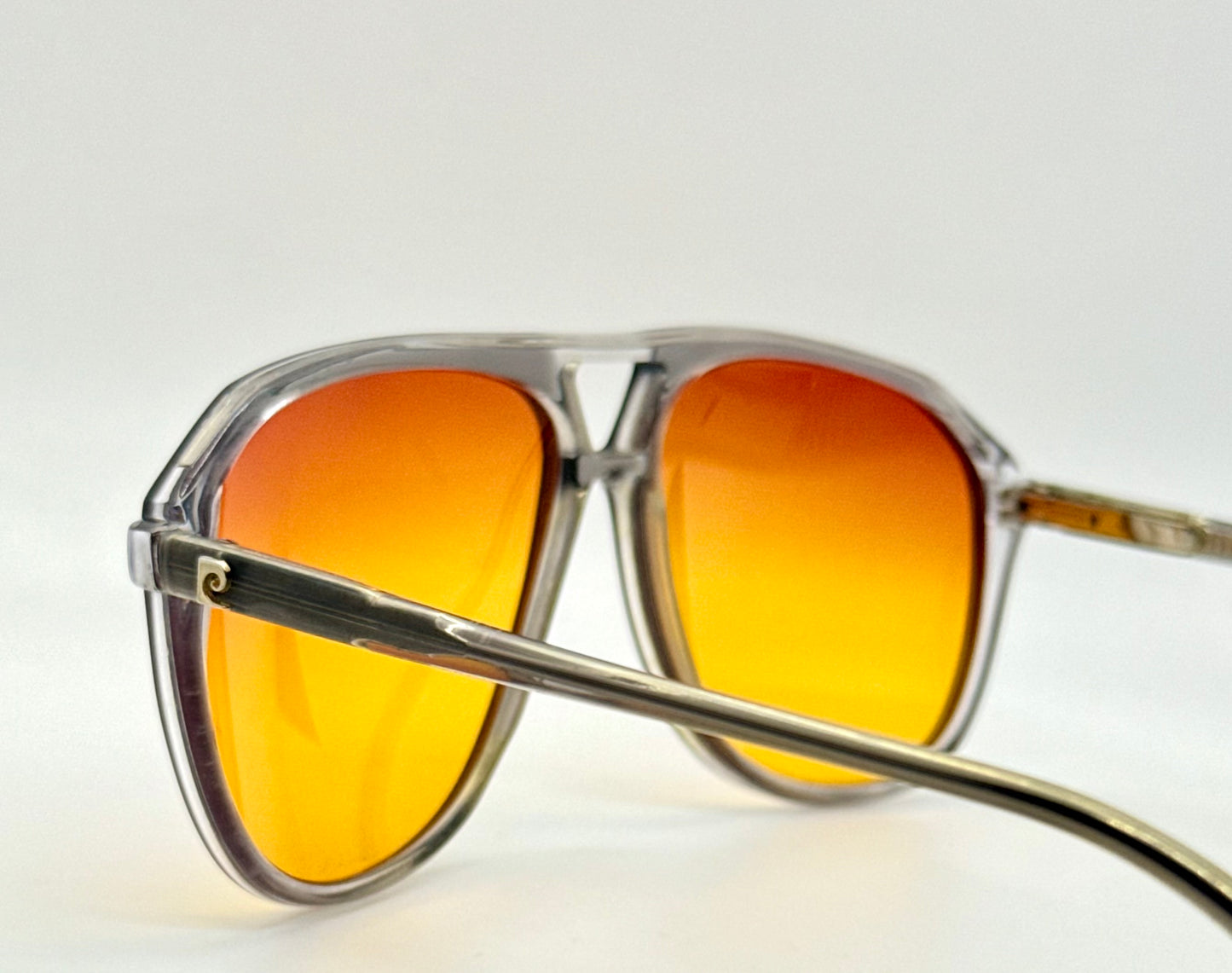 Pierre Cardin Boutique Smoke Vintage Aviator-New Sunset Gradient Custom Lenses-59mm