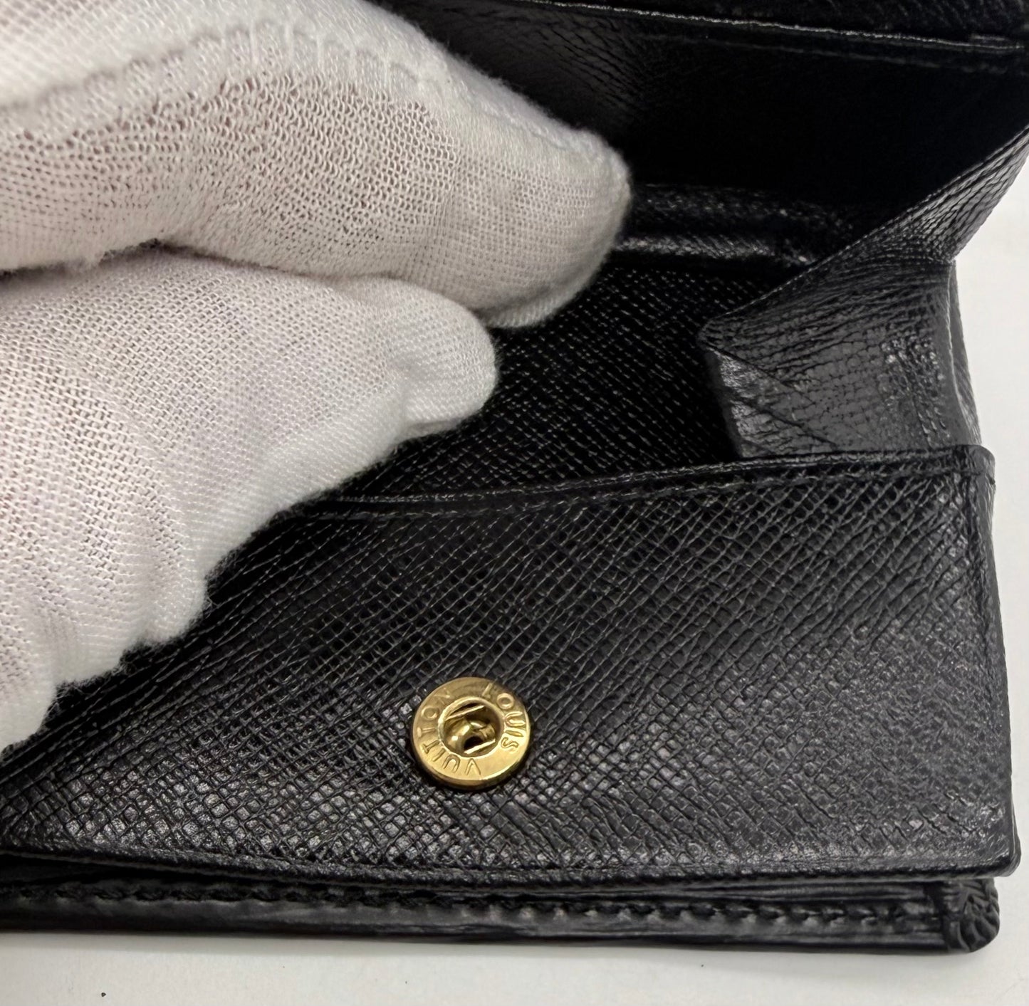 Louis Vuitton Vintage Black Epi Leather Snap Coin Purse-France