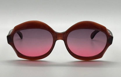 Vintage MELITA Diana Sunglasses-FRAME FRANCE-Custom Grey/Rose Gradient Berko’s Designs Lenses