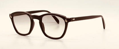 American Optical Vintage Hinge Wellington Chocolate Brown Zero Tint Eyeglasses