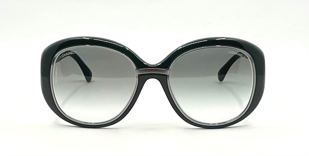 Chanel 6045-T 2N-Emerald Oversized Vintage Sunglasses-Italy - 55-19
