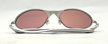 Easy Rider 2- Y2K Vintage Oval Sunglasses-Made in Italy-Unworn-Pink Lens