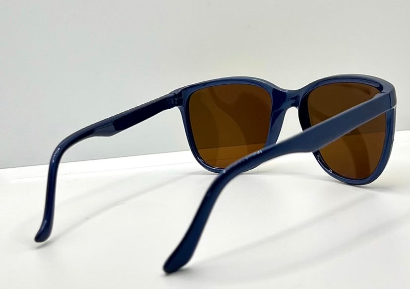 MIRA 10 VINTAGE Sunglasses Blue Frame-Yellow Mirrored Glass Lenses-Deadstock-France