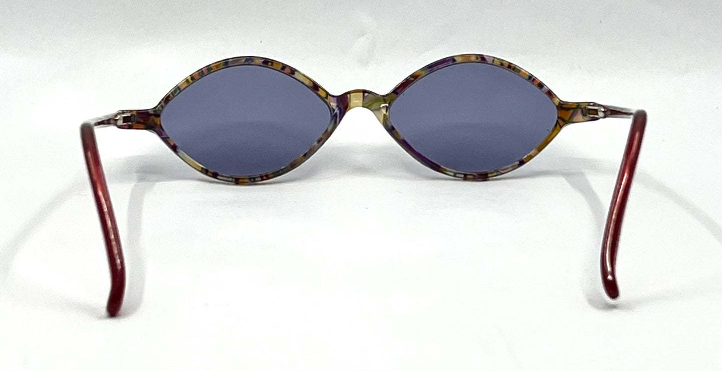 Jean Lafont Paris Lotus 48 Unworn Vintage Sunglasses-New Soft Blue Custom Lens