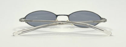 Gucci GG1608/S 8S7 Y2K Vintage Oval Sunglasses-New Solid Blue Tinted Custom Lenses