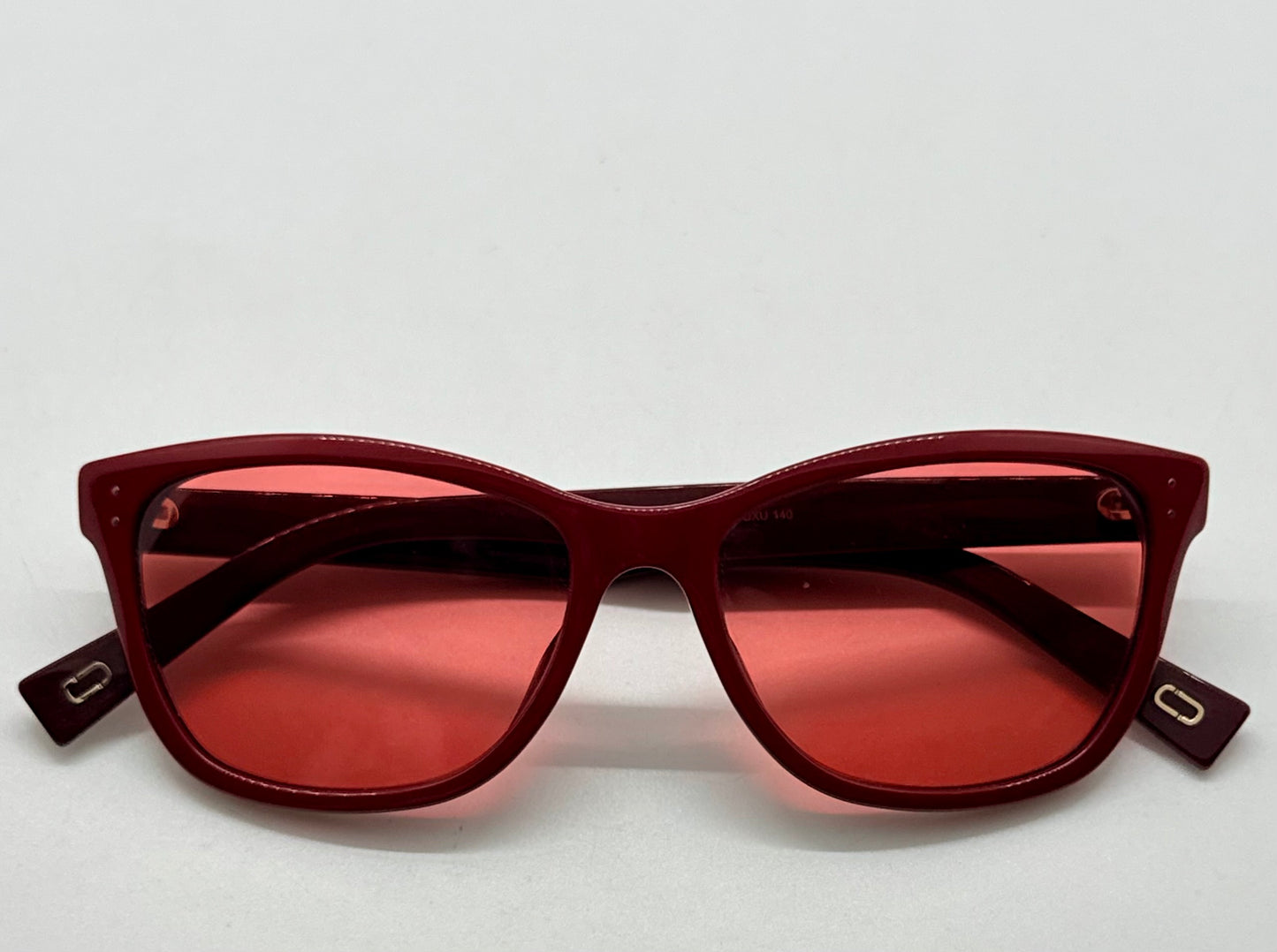 Marc Jacobs MARC 123 OXU Cat Eye Sunglasses w/New Solid Pink/Red Custom Lenses-New/Unworn