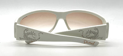 Diesel DS0046/S VINTAGE Y2K White Crystal Sunglasses-Unworn/NOS Made in Italy 64mm