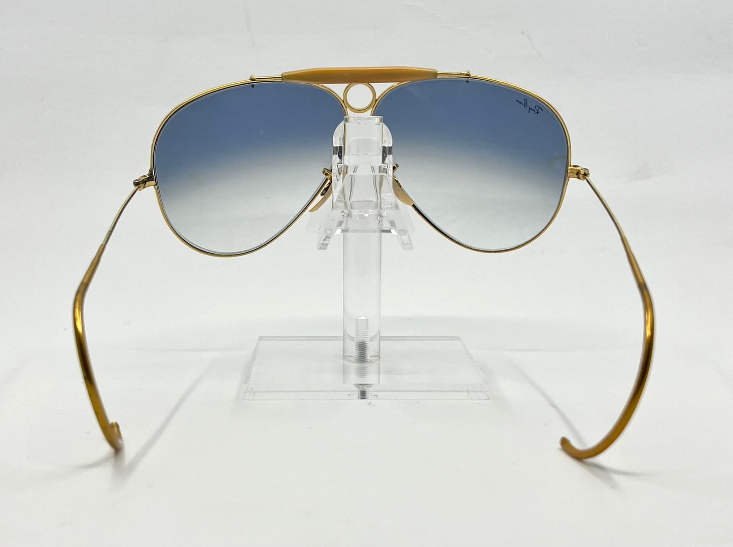 B&L Ray-Ban Shooter 62mm Vintage Gold Aviator-New Custom Lenses – Cable Temples-UNWORN